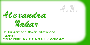 alexandra makar business card